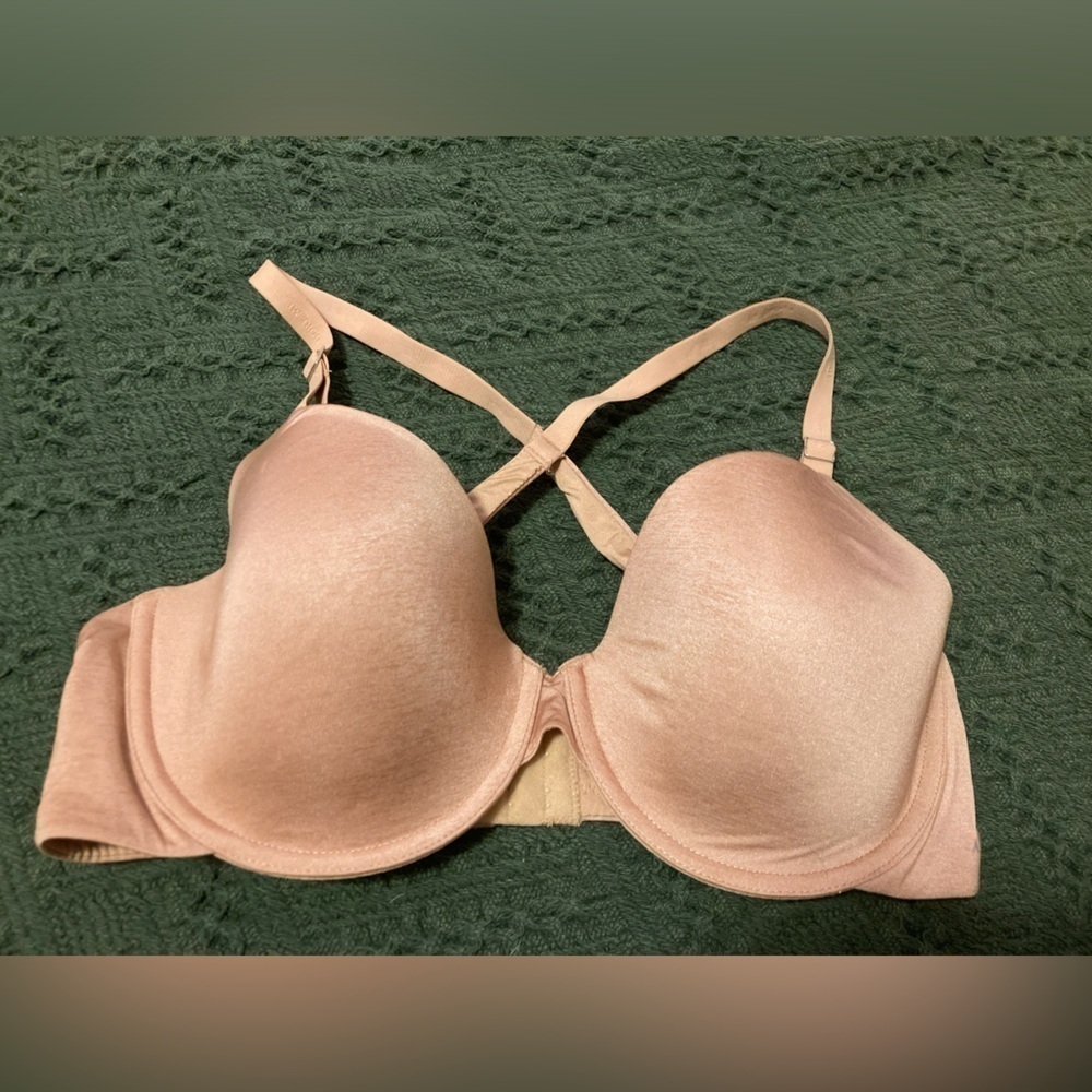 Adore Me Tan Padded Wired Crisscross Bra Size 36DD